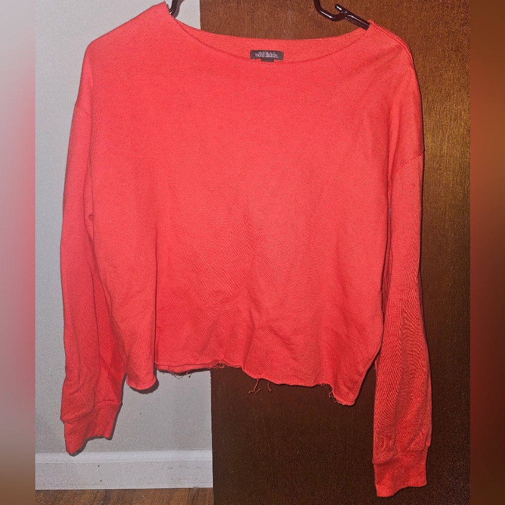 wild fable women's small orangey/red sweater top